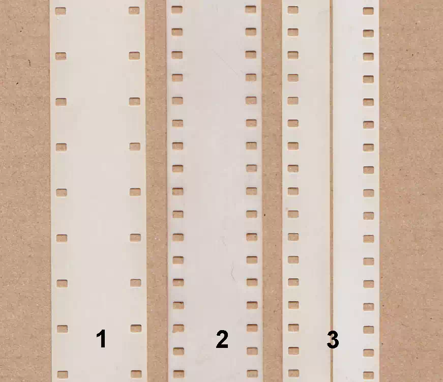 16mm film double perf before cutting into 8mm